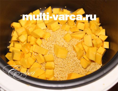 як приготувати пшоняну кашу з гарбузом у мультиварці